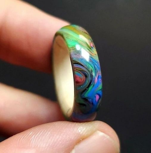 Resin deals art rings